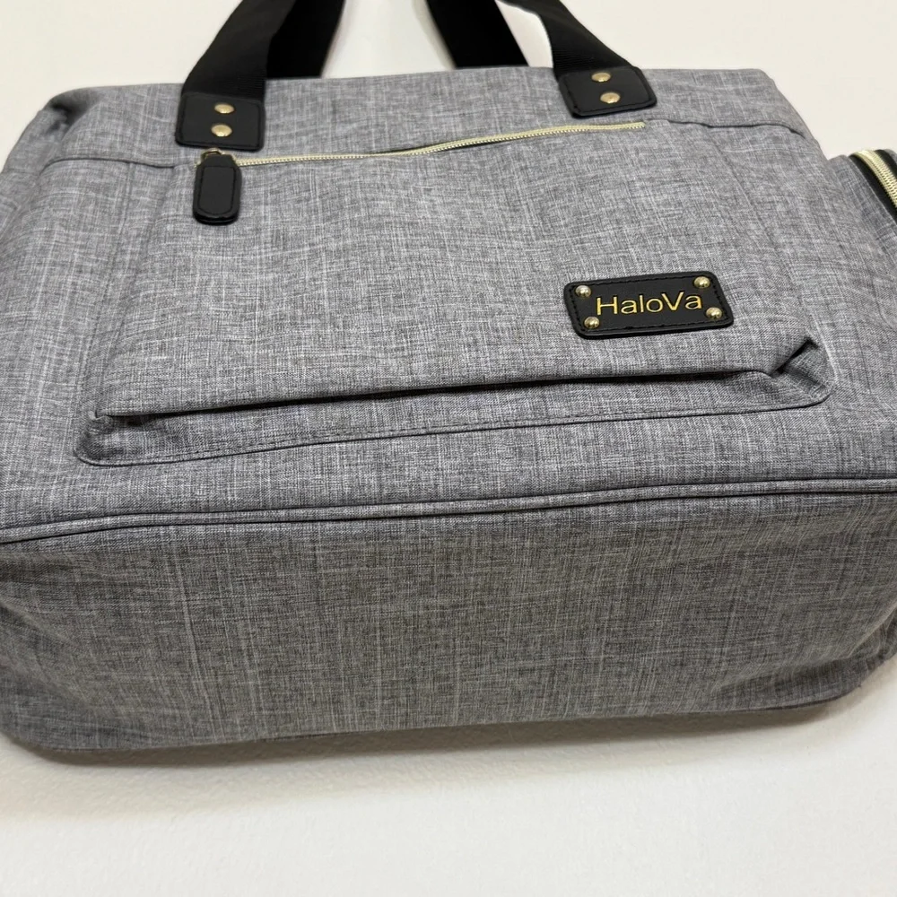 HaloVa Gray Baby insulated Bag also has strap for shoulder or crossbody - Picture 4 of 16